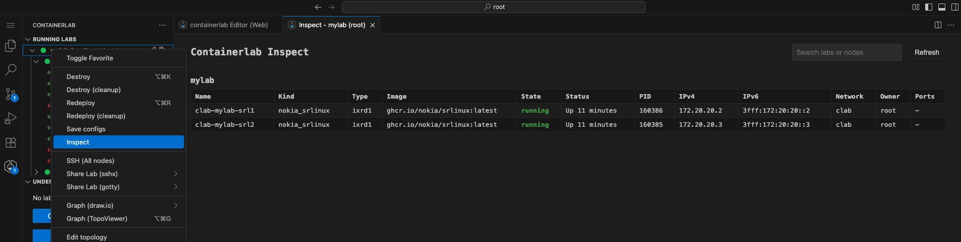 inspect-clab